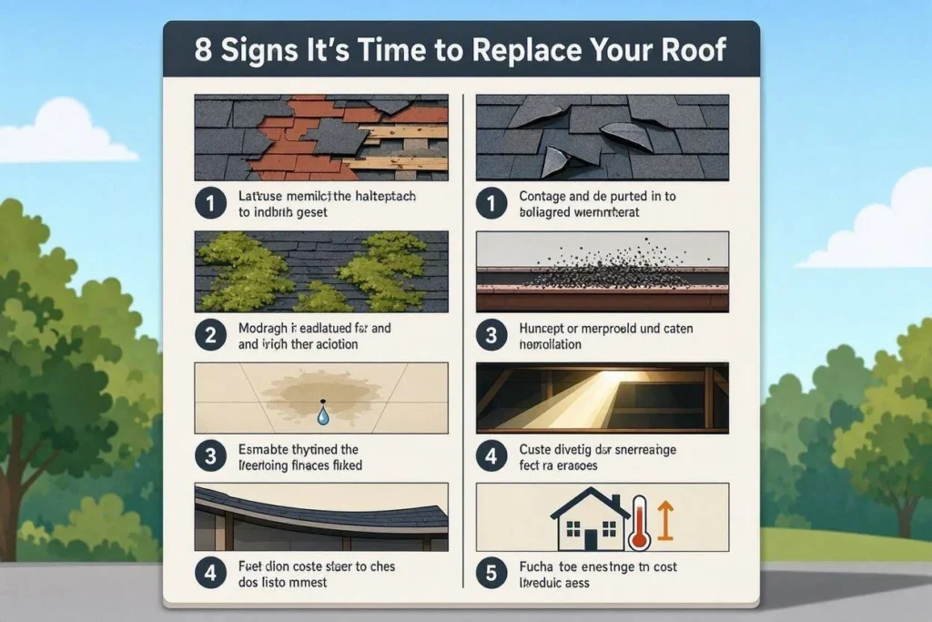 Eight warning signs that indicate it's time to replace your roof in McKinney, Texas