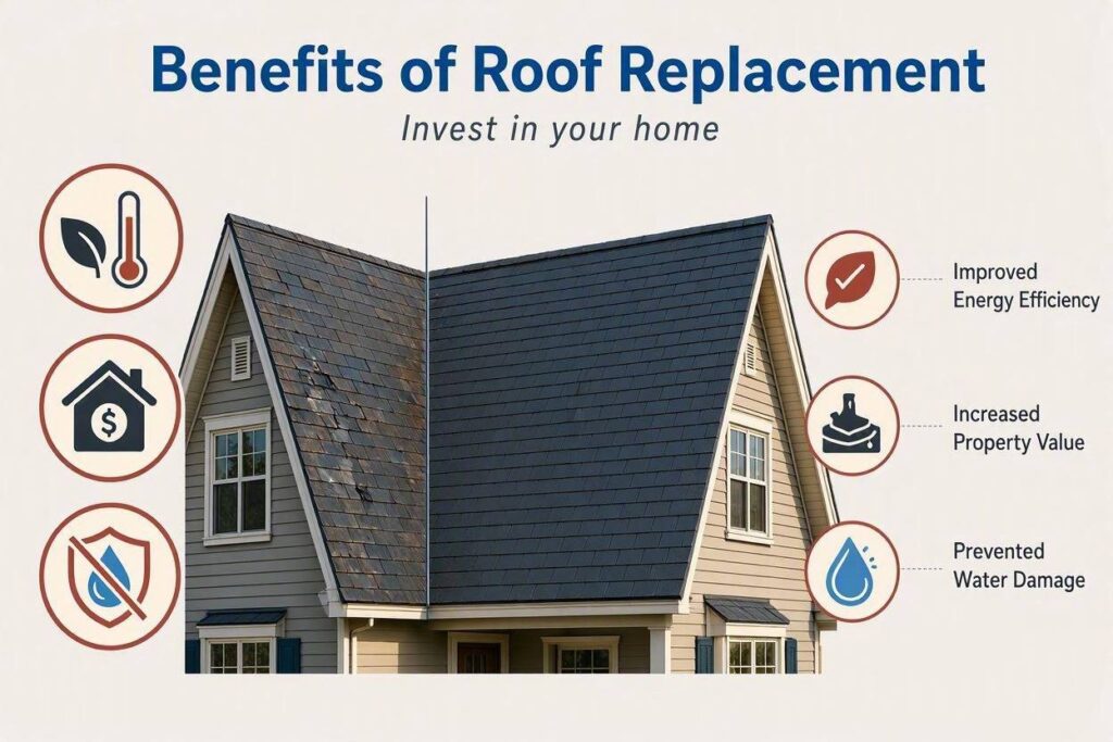 Professional roof replacement improving home value and protection in McKinney, Texas