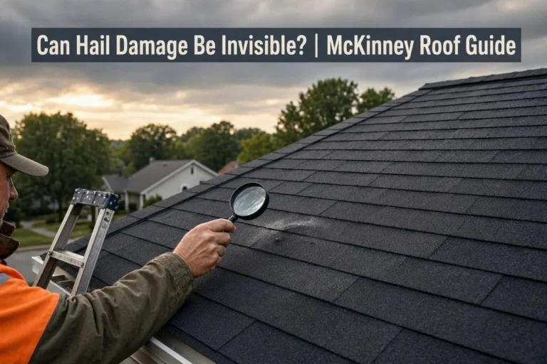 Can hail damage be invisible on a residential roof in McKinney Texas